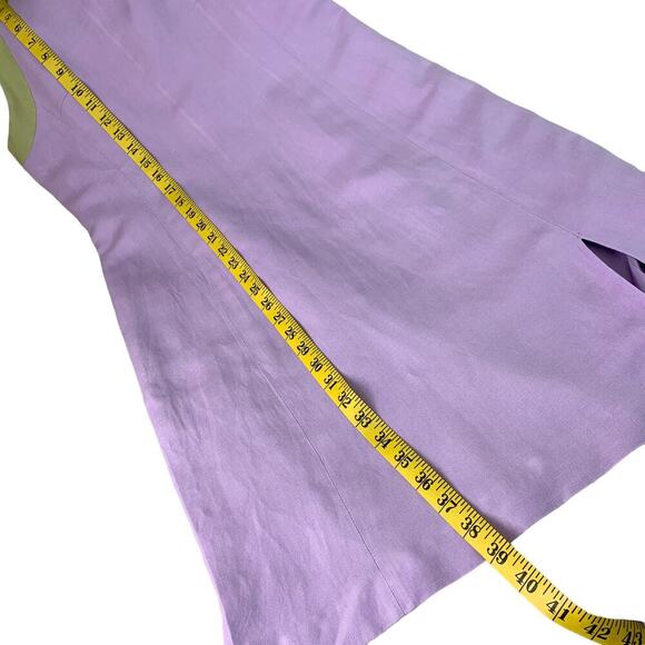 Harve Benard Vintage Linen Blend Sleeveless Sheath Pencil Dress Size 6 Lilac - Picture 11 of 14